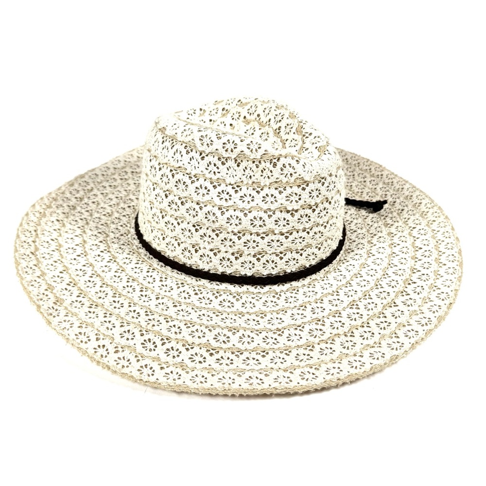 Free People Wide Brim Lace Hat | Packable Summer Sun Hat - Picture 5 of 7